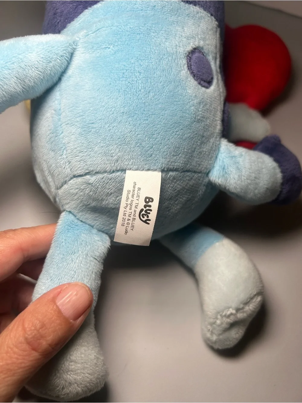 Lucy Plush Bluey Dog with Red Heart Bingo Orange Puppy Set